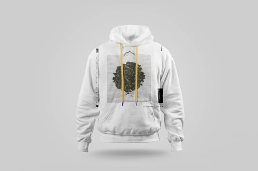 Hoodie — Floral Tie Guan Yin