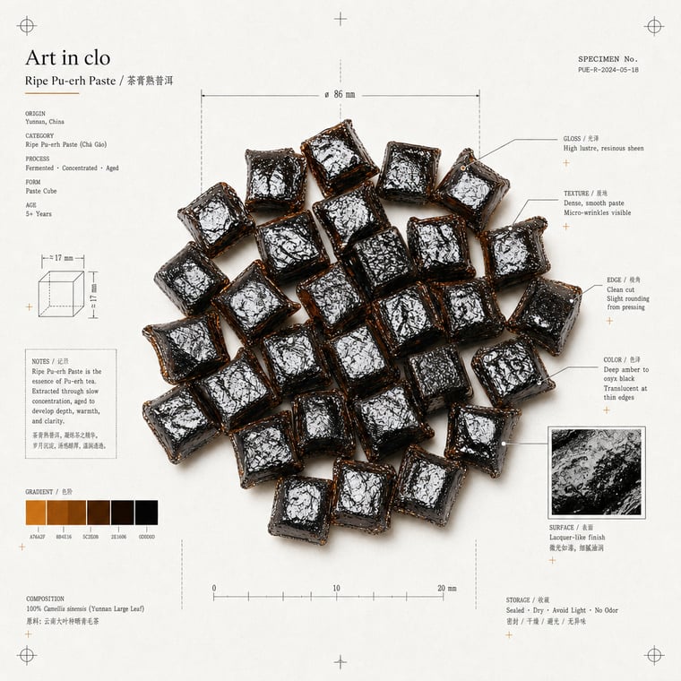 The design — Ripe Pu-erh Paste