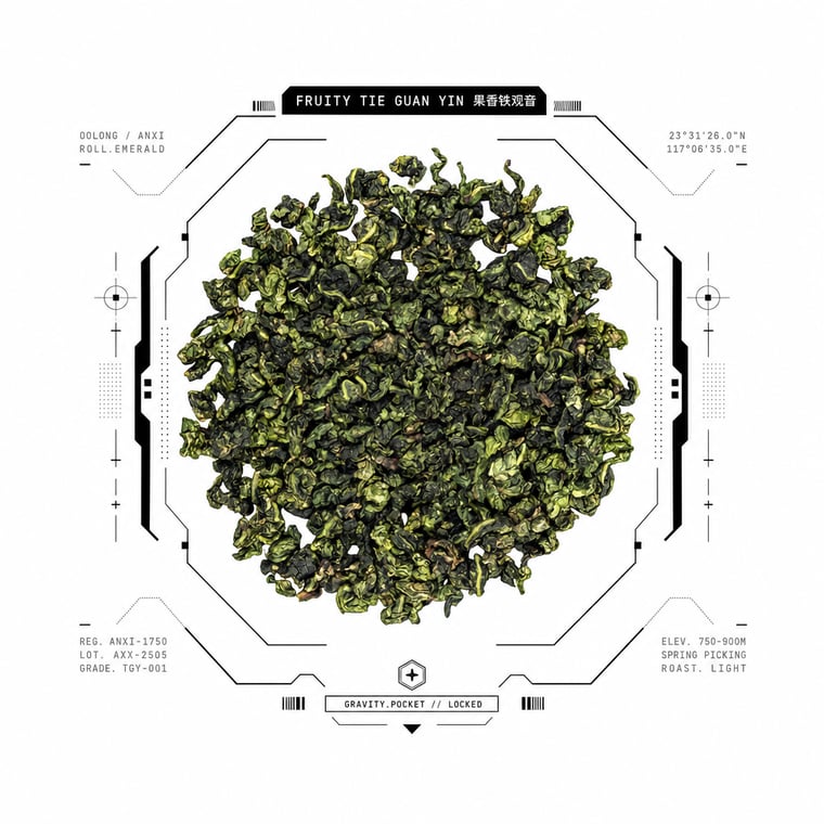 The design — Fruity Tie Guan Yin