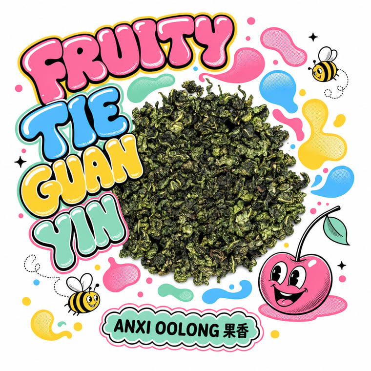 The design — Fruity Tie Guan Yin