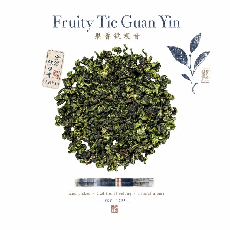 The design — Fruity Tie Guan Yin