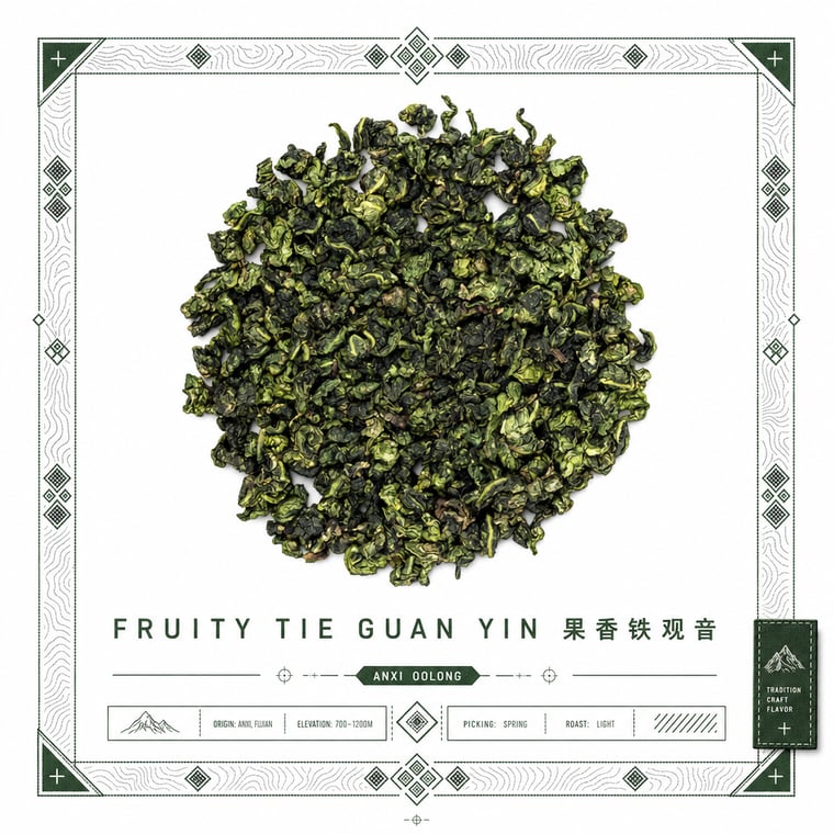 The design — Fruity Tie Guan Yin